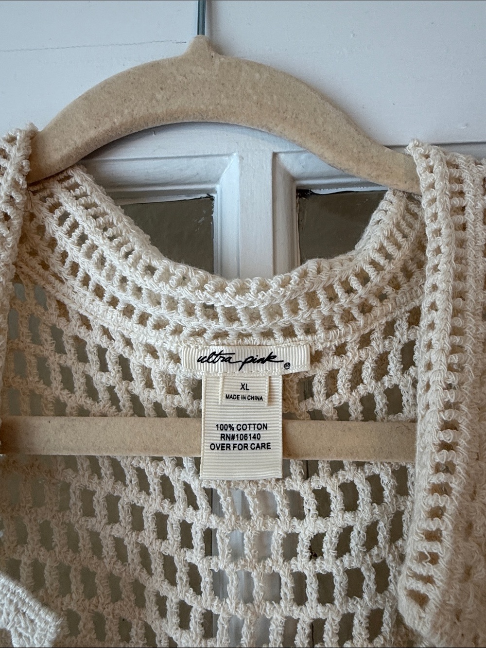 Ultra Pink Brand Crochet Button-Front top - Picture 2 of 7